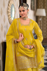 Zara Embroidered Simar Ensemble Sharara Set LXSR0119