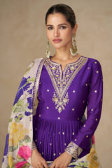 Zohra Silk Ensemble Gown LXGW0049