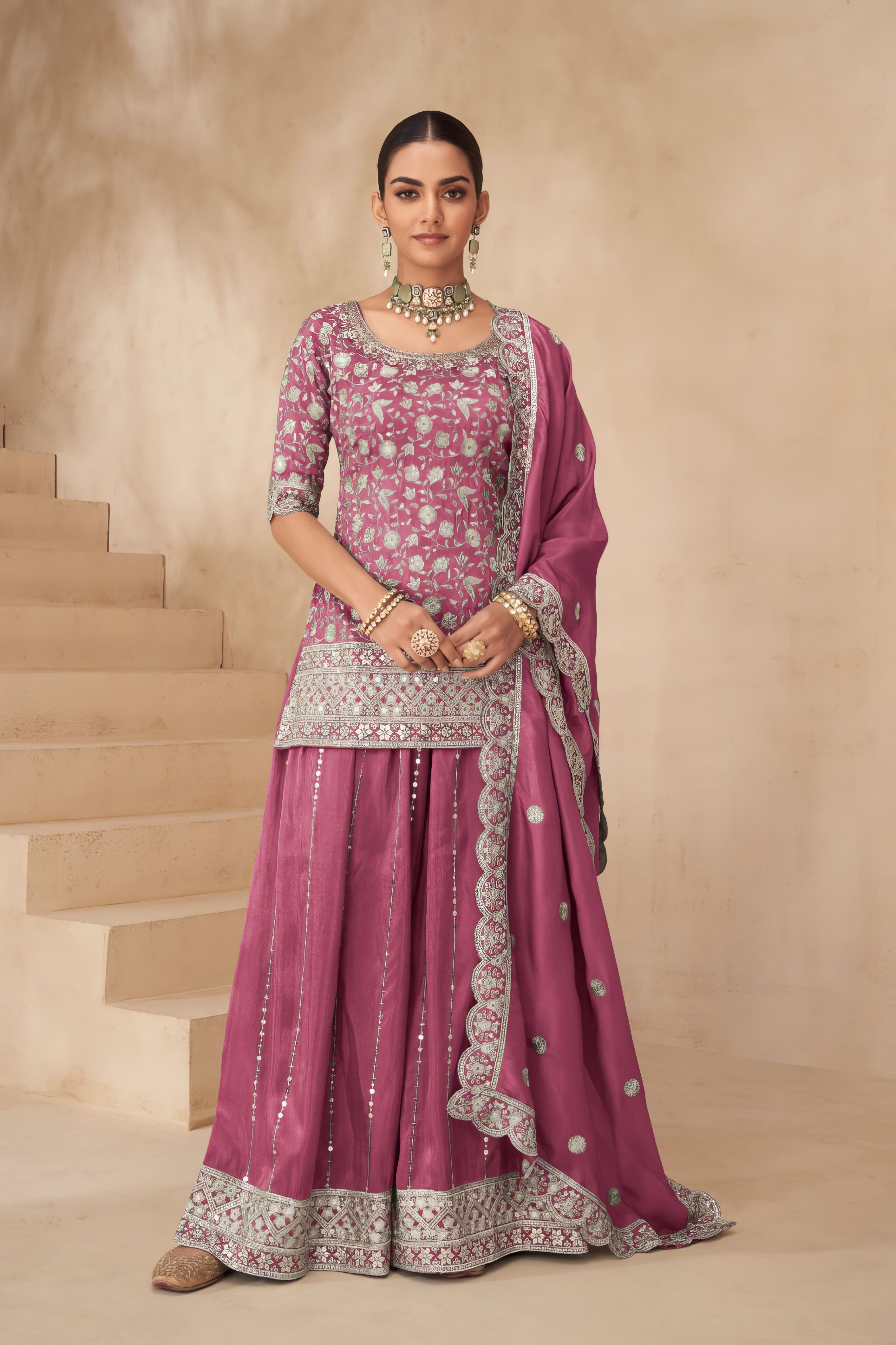 Silken Grace Ensemble Sharara Set LXSR0120