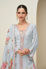 Premium Chinnon Silk Sharara Set LXSR0126