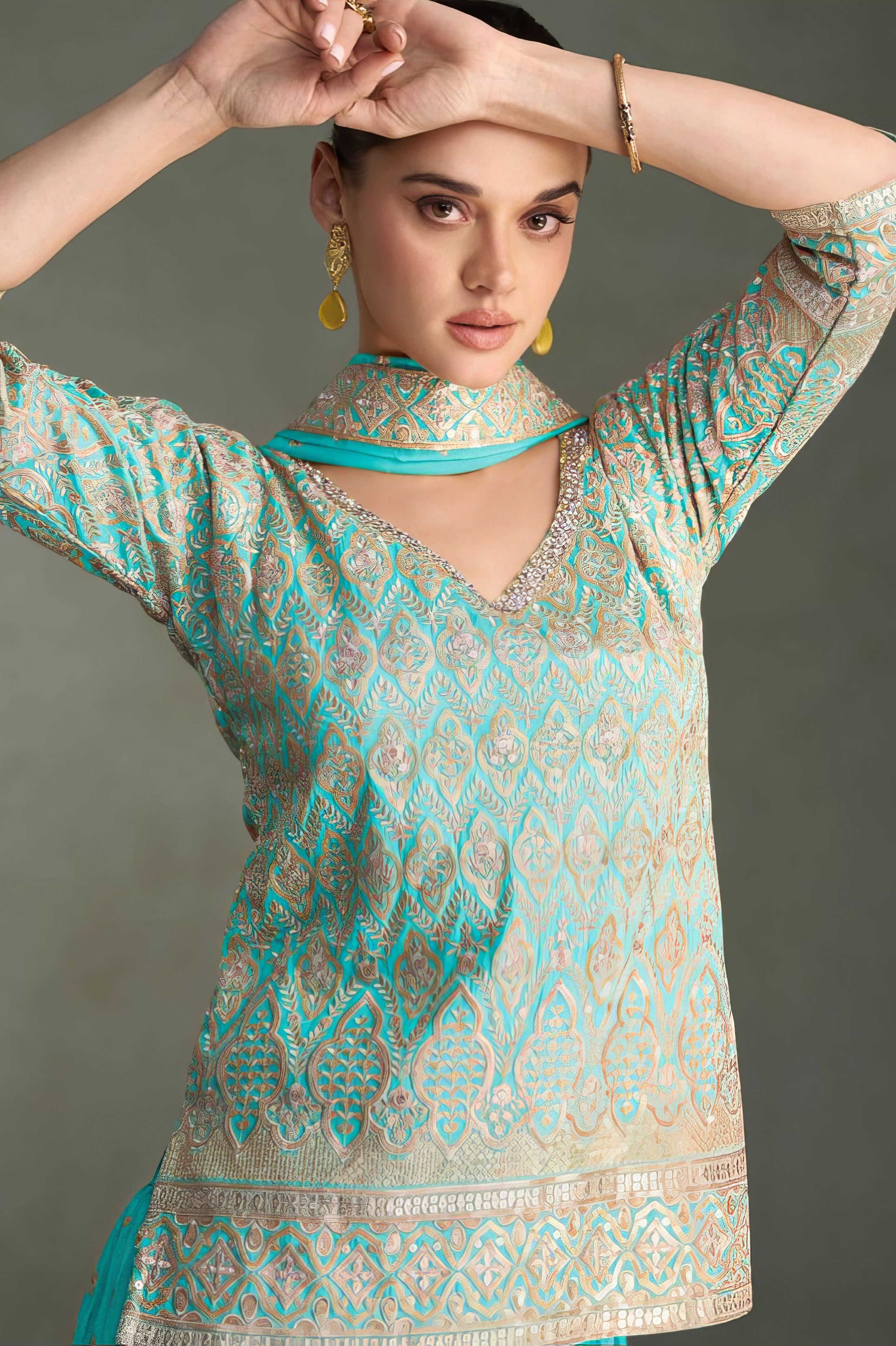 Real Simar Silk Sharara Set LXSR0124