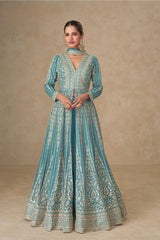 Premium & Finest Chinnon Sharara Set LXSR0125