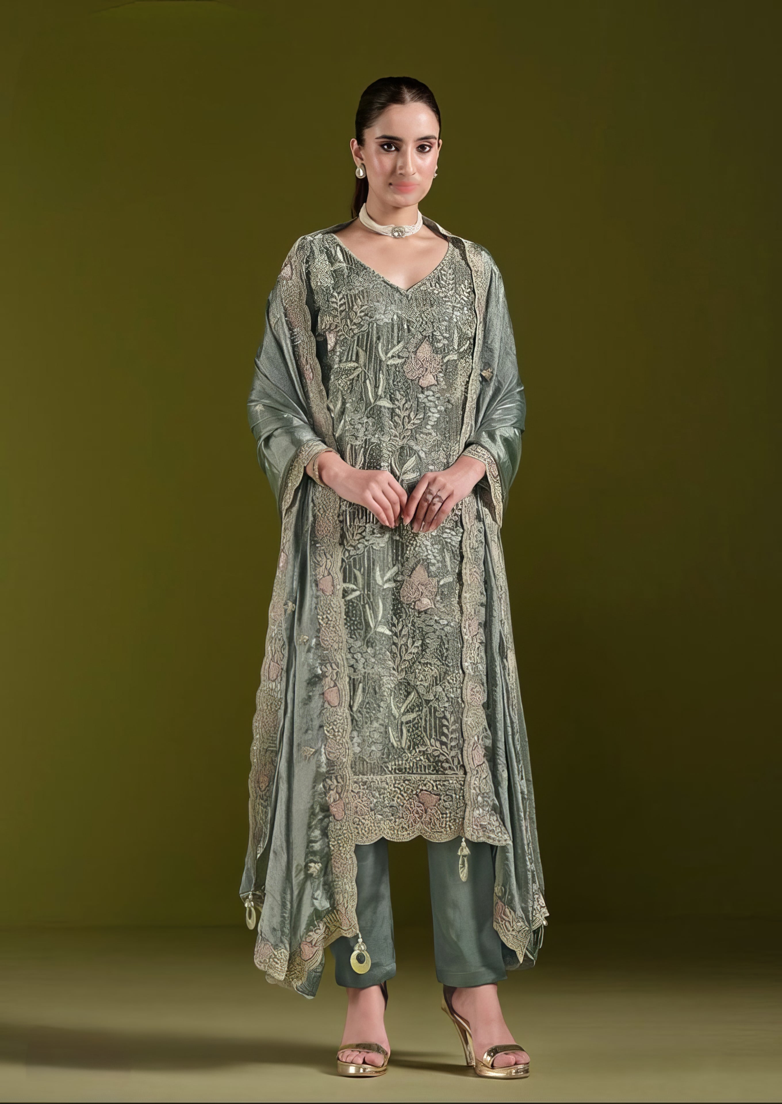 Catonic Organza Suit EAST0044