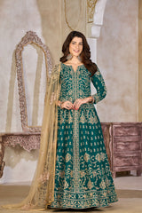 Art Silk Top & Bottom Set with Santoon Inner Gown LXGW0064