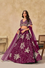 Art Silk Lehenga Set with Net Dupatta LXLG0037