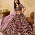 Art Silk Embroidered Lehenga Set with Net Dupatta LXLG0036
