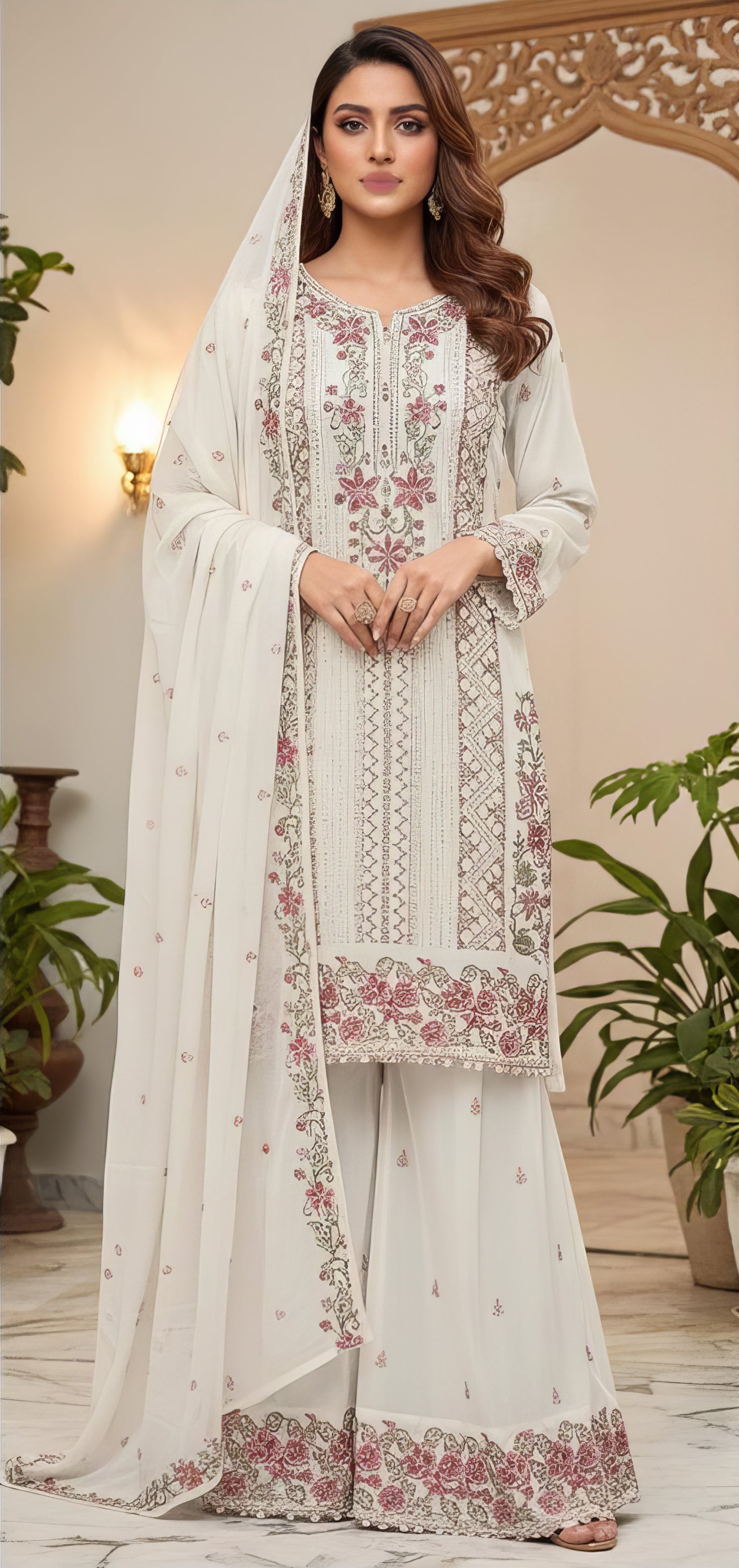 Elegant Heavy Chiffon Plazo Suit EASR0092