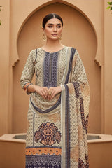 Organza Printed Suit Set with Dupatta EAPK0105