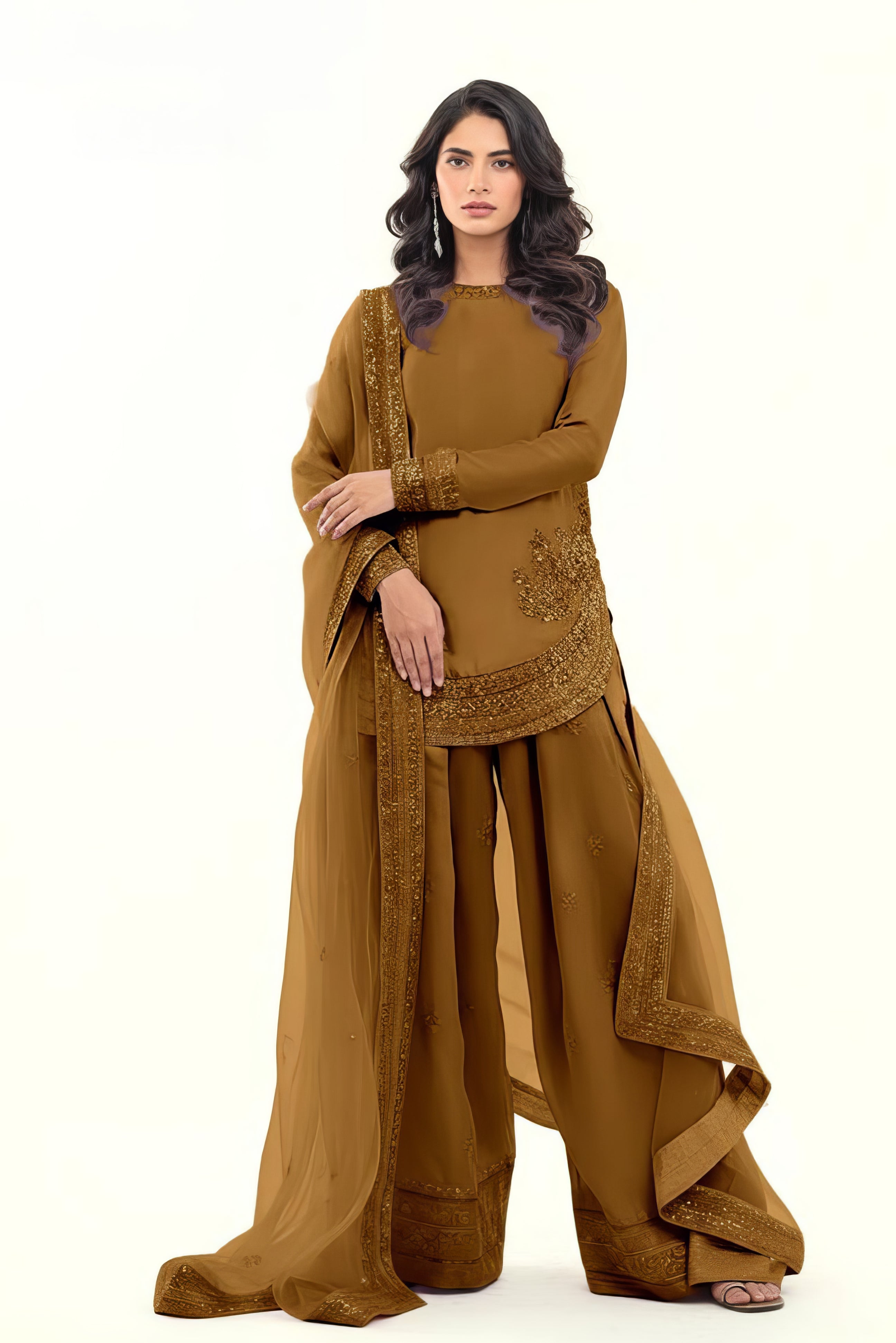 Luxury Handwork, Farshi Salwar & Dupatta Suit Set EAST006