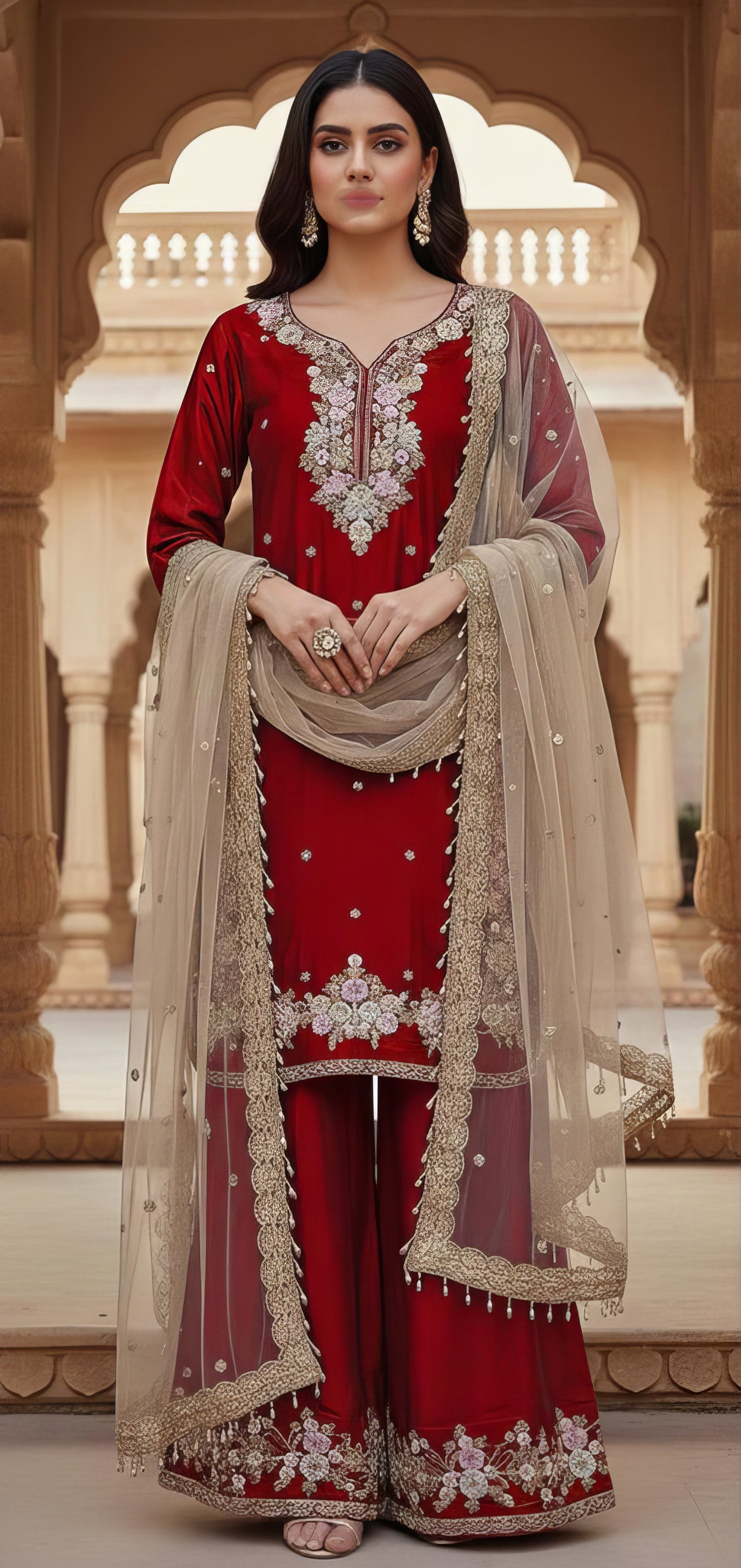 Heavy Jimmy Choo Suit Set with Net Dupatta EASR0097