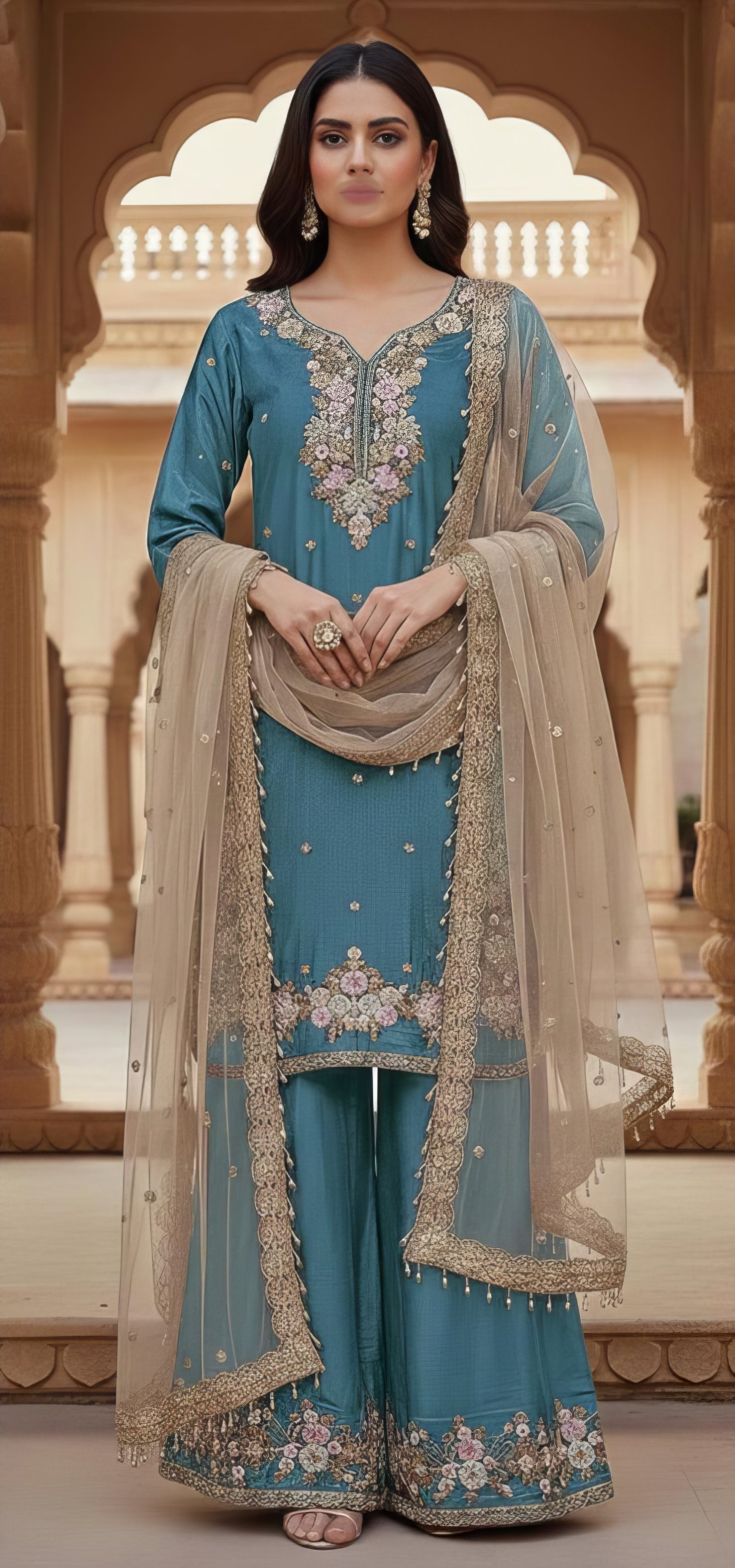 Heavy Jimmy Choo Suit Set with Net Dupatta EASR0098