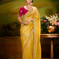 Mustard and Royal Pink Designer Saree LXSE0022