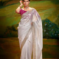 Barbie Pink and White Designer Saree LXSE0016