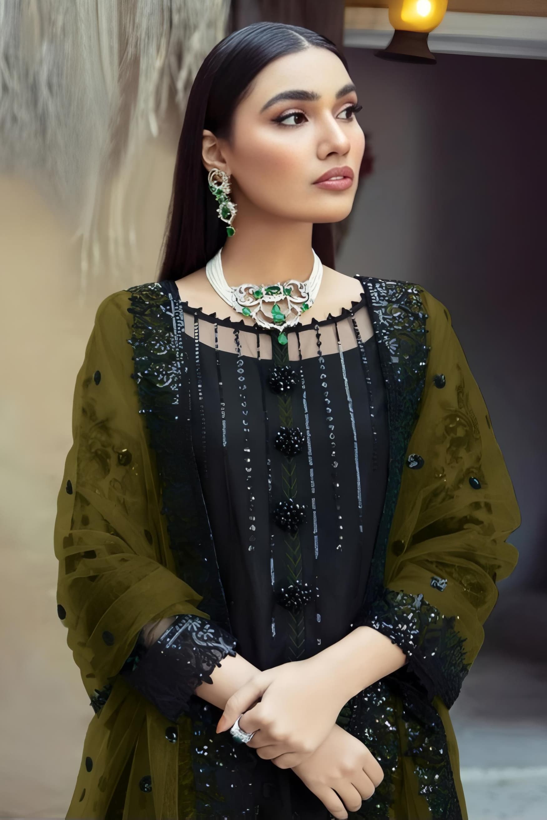 Georgette Gleam Pakistani suit EAPK0017