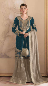 Designer Pakistani Suit with zari work EAPK0045