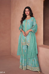 Heavy Fox Georgette Digital Print SHARARA EASR0013