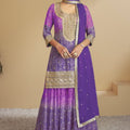 Digital Printed Embroidered work SHARARA EASR00018