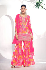 Finefeel Digital Printed Sharara Suit LXSR0043