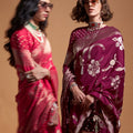 Pure Georgatte Handloom Weaving Saree LXSE0003