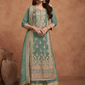 Codding & Sequin Work Vichitra Silk Suit EAST0004